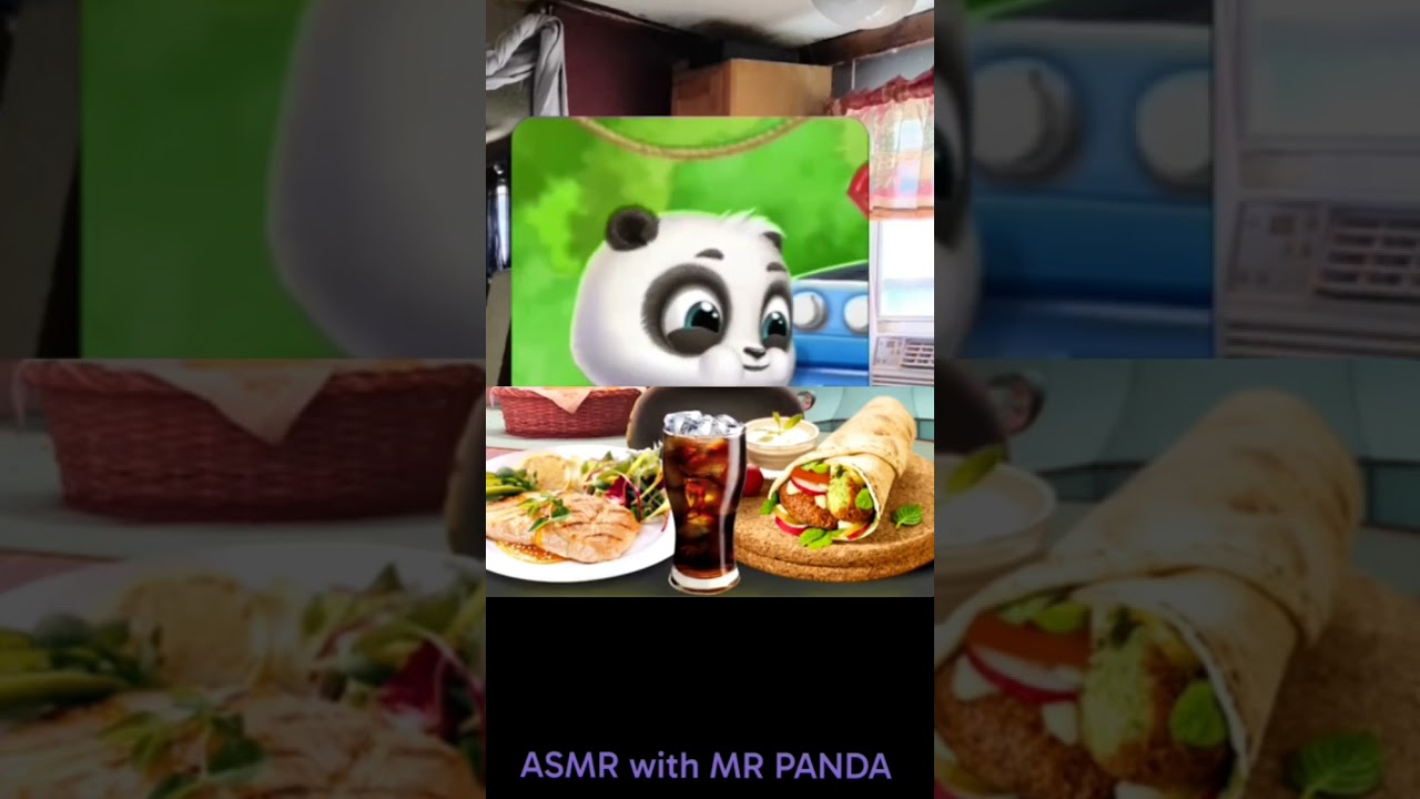 ASMR BURRITO CHICKEN FILLT COLA DRINK MUKBANG eating with MR Panda ep 7