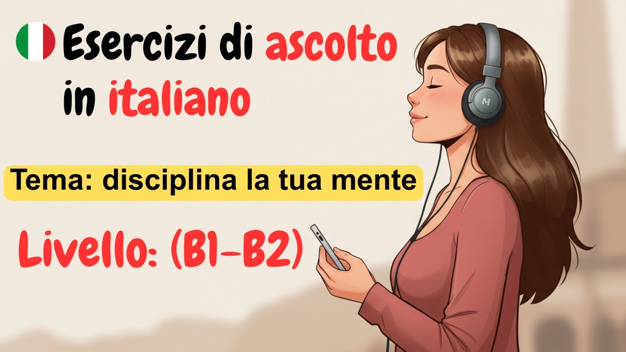 Learn Italian Through Mindfulness | Intermediate Italian Podcast (Real Dialogue & Vocabulary)