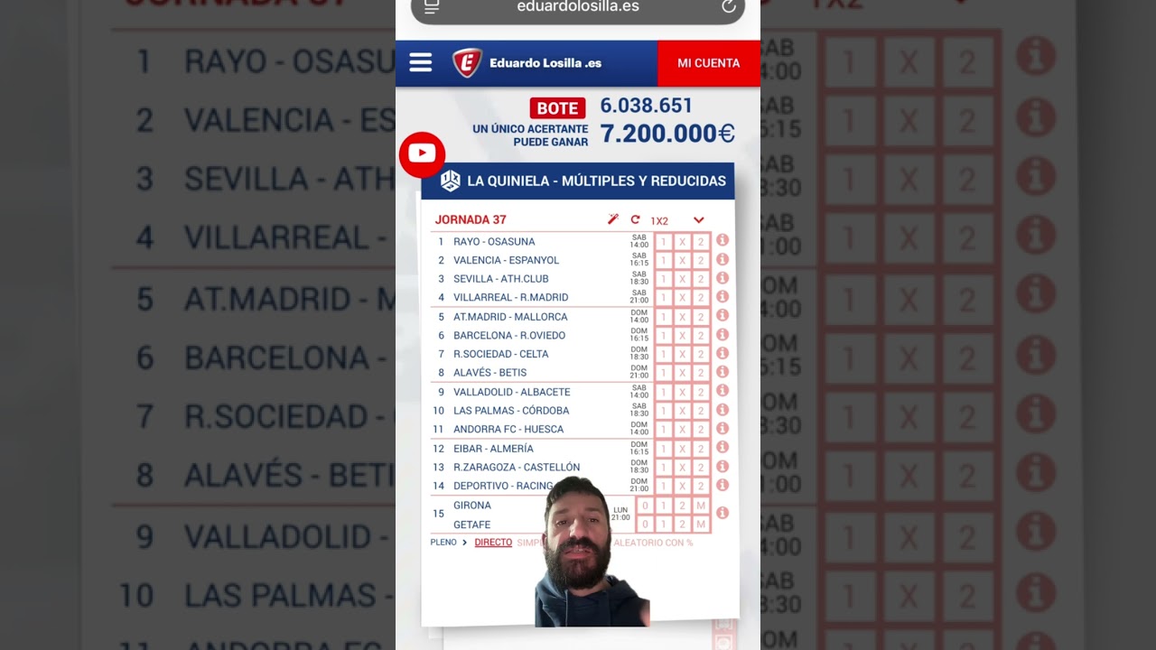 Jornada 37 la quiniela (2026)