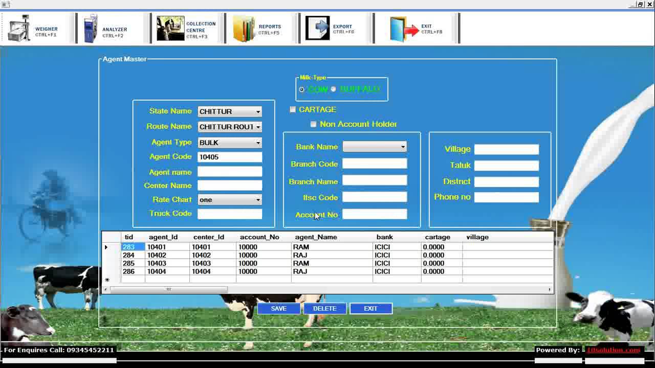 Automated Milk Procurement Systems - PLANT Package