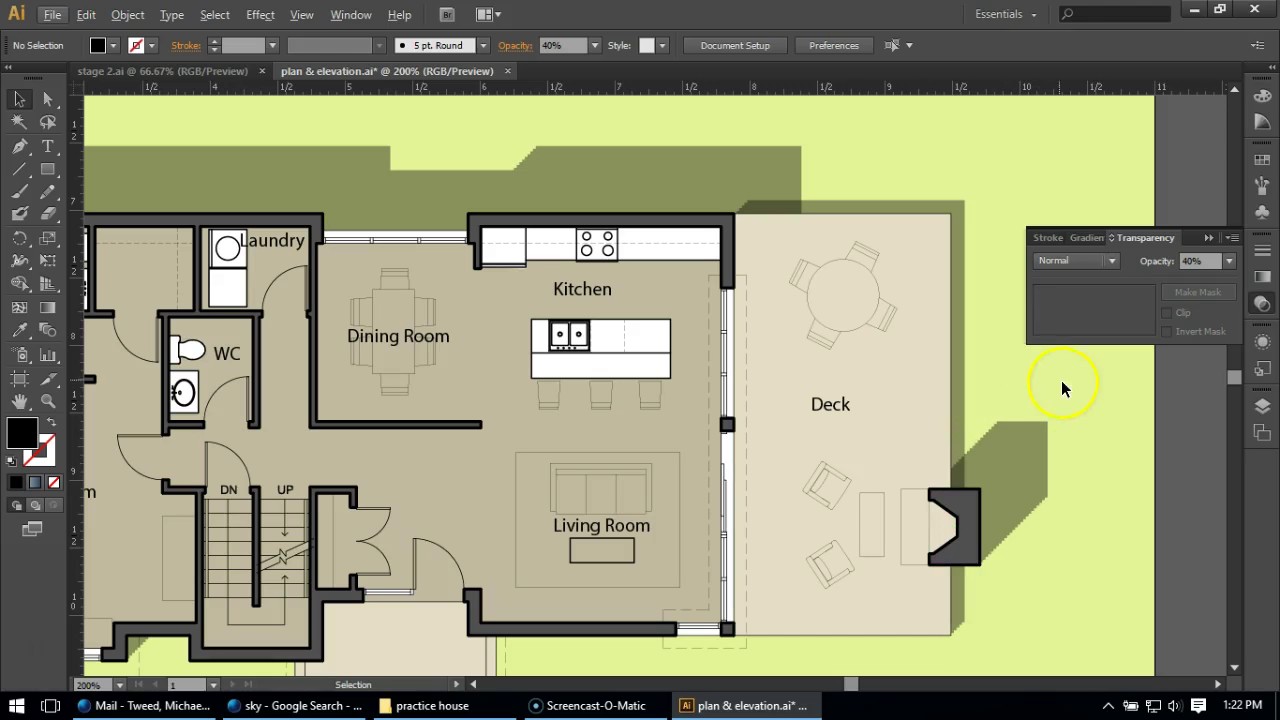 Shadows on Plan in Illustrator