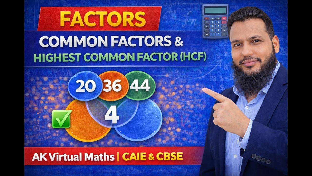 FACTORS | COMMON FACTORS | HCF | GCF | GCD