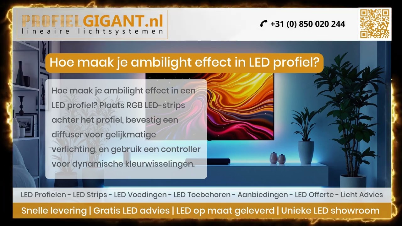 Hoe maak je ambilight effect in LED profiel? | Profielgigant