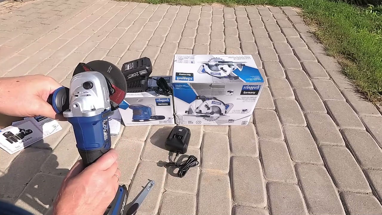 Scheppach Budget Power Tools (CAG115-20ProS,  COS125-20ProS, CCS165-20ProS) for €105
