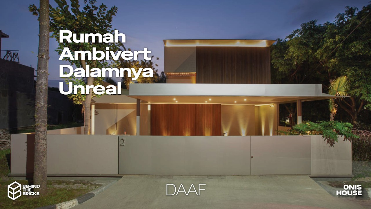 Desain Rumah Tropical Brutalism di Lahan 12x23 m