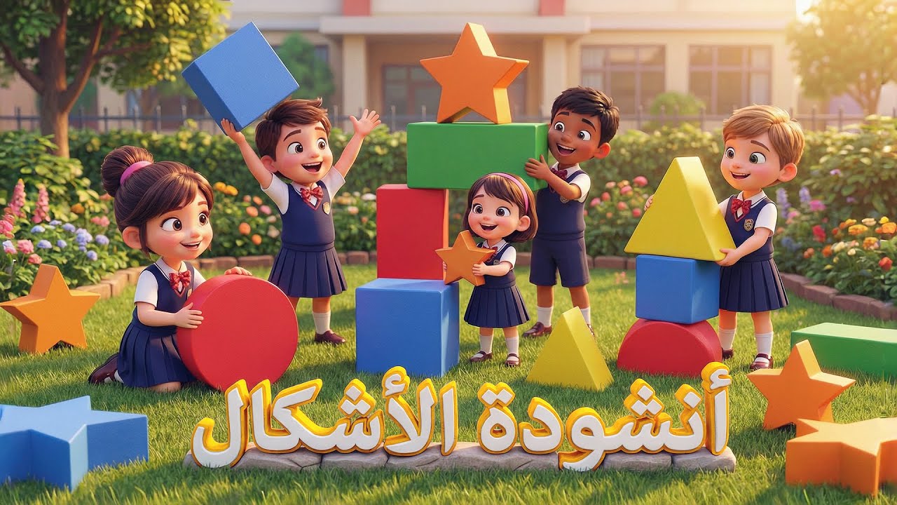 أنشودة الأشكال للأطفال | المربع – المستطيل – الدائرة – المثلث – المعين – النجمة | تعليم ممتع