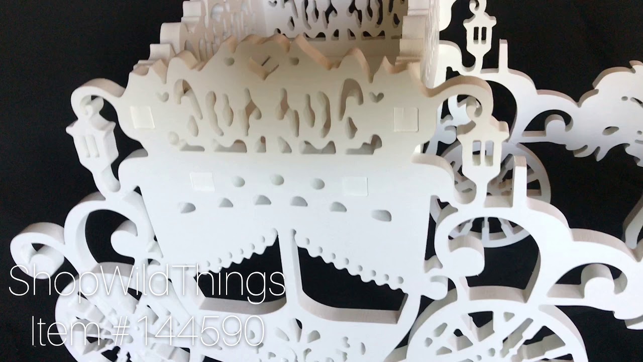 ShopWildThings Wooden Cinderella Carriage & Horses Prop
