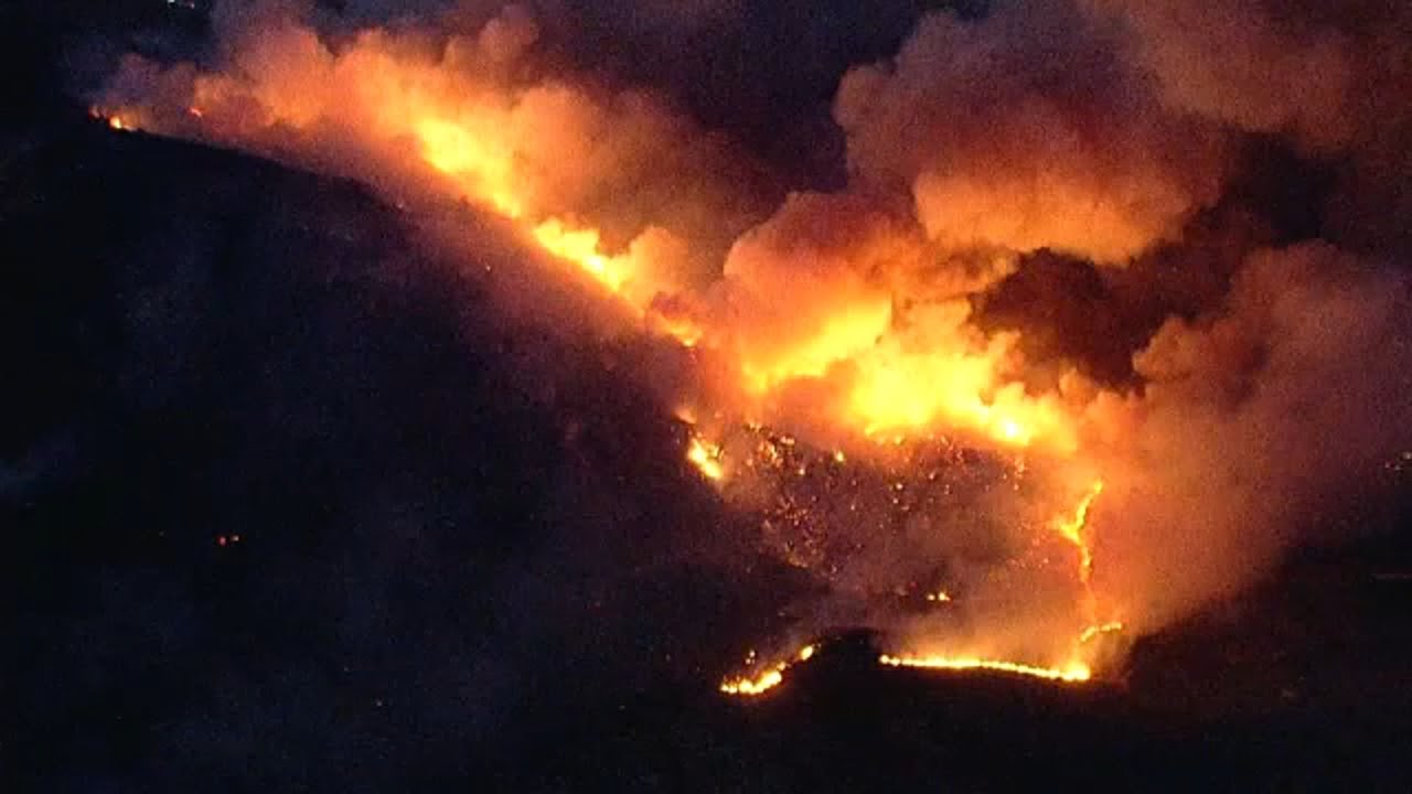 Fast-moving brush fire in Southern California forces evacuations