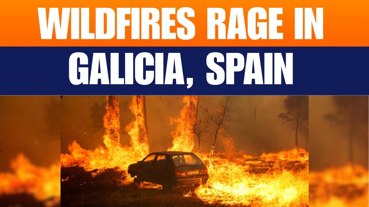 LIVE: Wildfires Rage Across Ourense Province in Galicia, Spain | News9