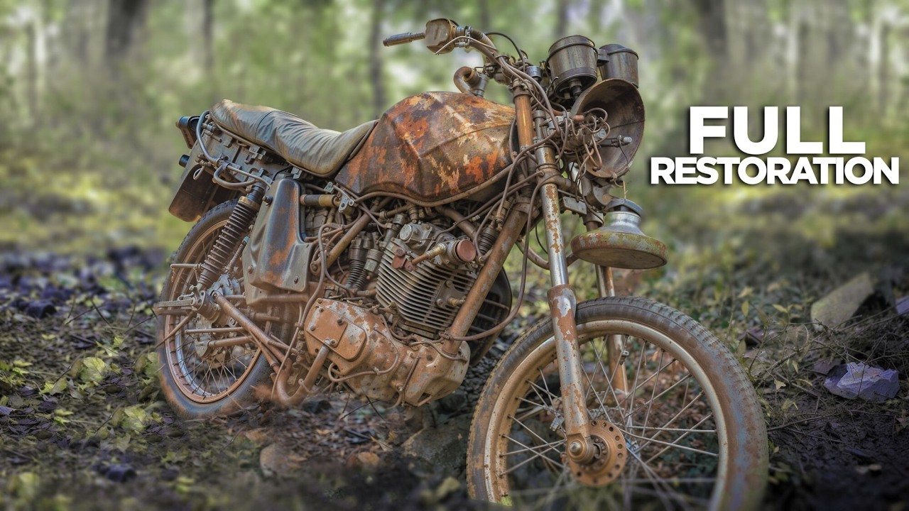 Full Restoration of Destroyed Abandoned Sports Motorcycle - Restoration and ReBuild