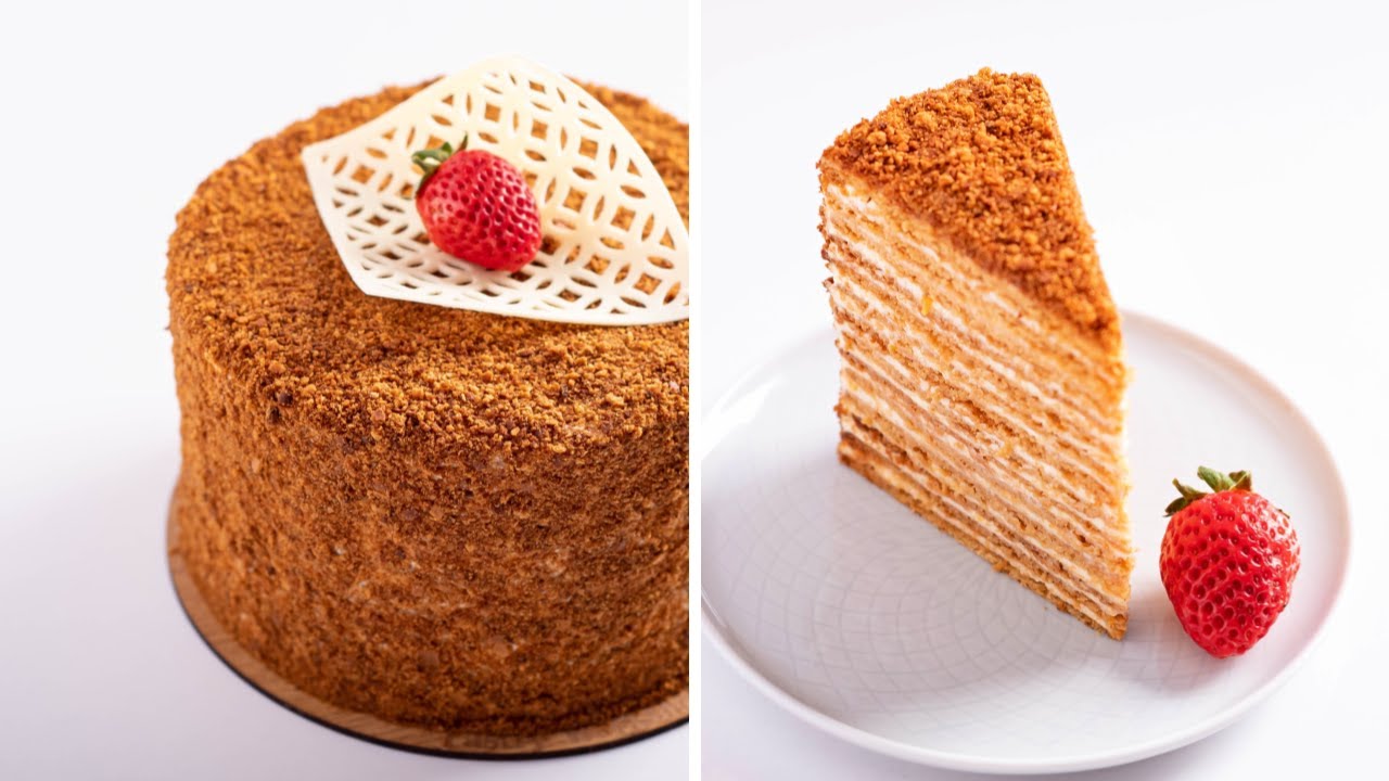 How to Make Medovik (Russian Honey Cake) | Easy Honey Layer Cake Recipe