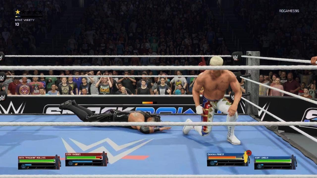 Rhodes & Rollins VS Priest & Angle (WWE2K25 Week Thirty Three Universe Mode )