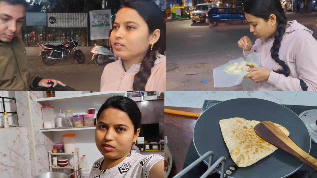 Daily বাইরে গিয়ে কিছু না কিছু খাওয়া হয়ে যায় | রাতে বানালাম চিনির পরোটা 