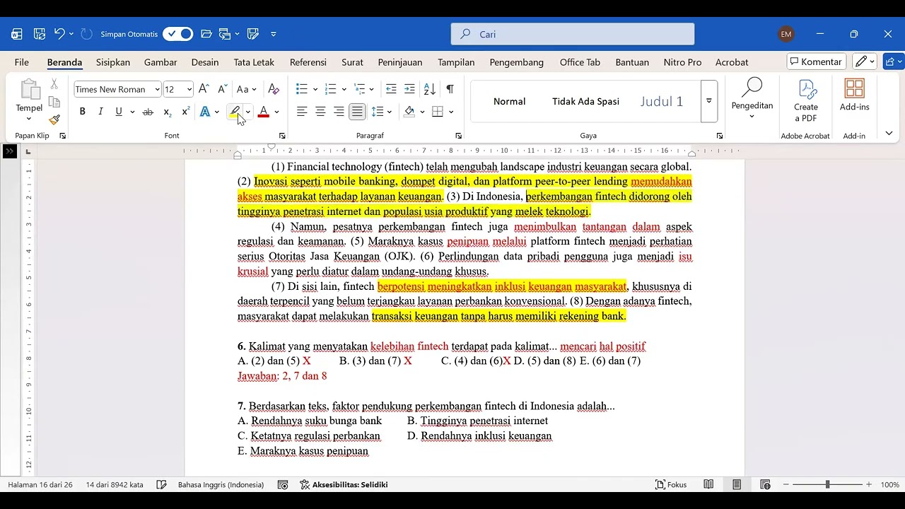 Bahas Semua Tipe Soal Literasi Bahasa Indonesia UTBK SNBT