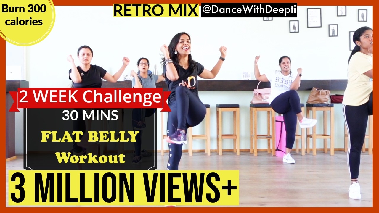 DWD#104 | 30mins Daily BELLY FAT BURN Workout | Easy Exercise to Lose weight 3-5kgs #dancewithdeepti