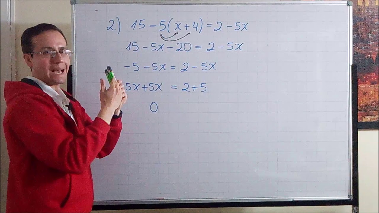 Ecuaciones de primer grado sin solución y con infinitas soluciones
