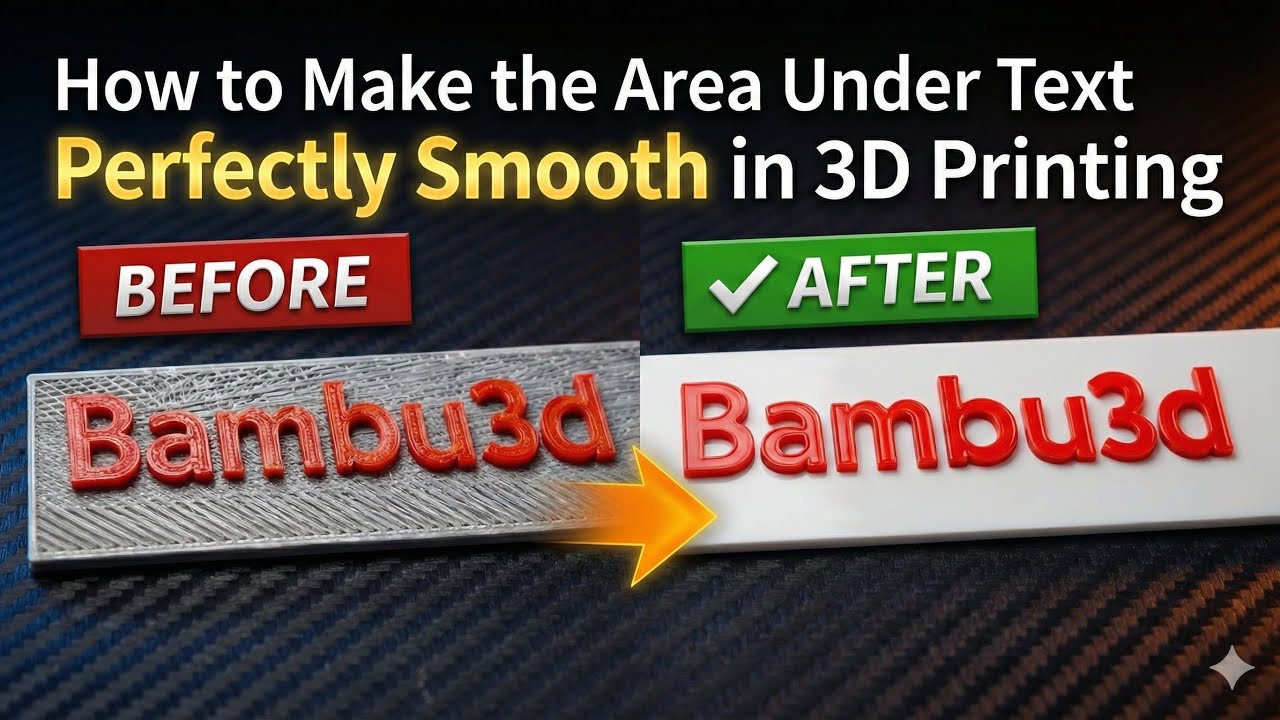 How to Make the Area Under Text Perfectly Smooth in 3D Printing