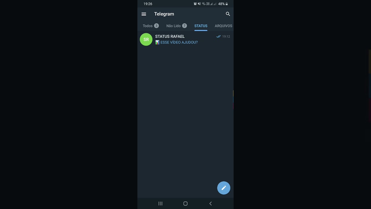 COMO CRIAR STATUS NO TELEGRAM? V&Iacute;DEO COMPLETO!