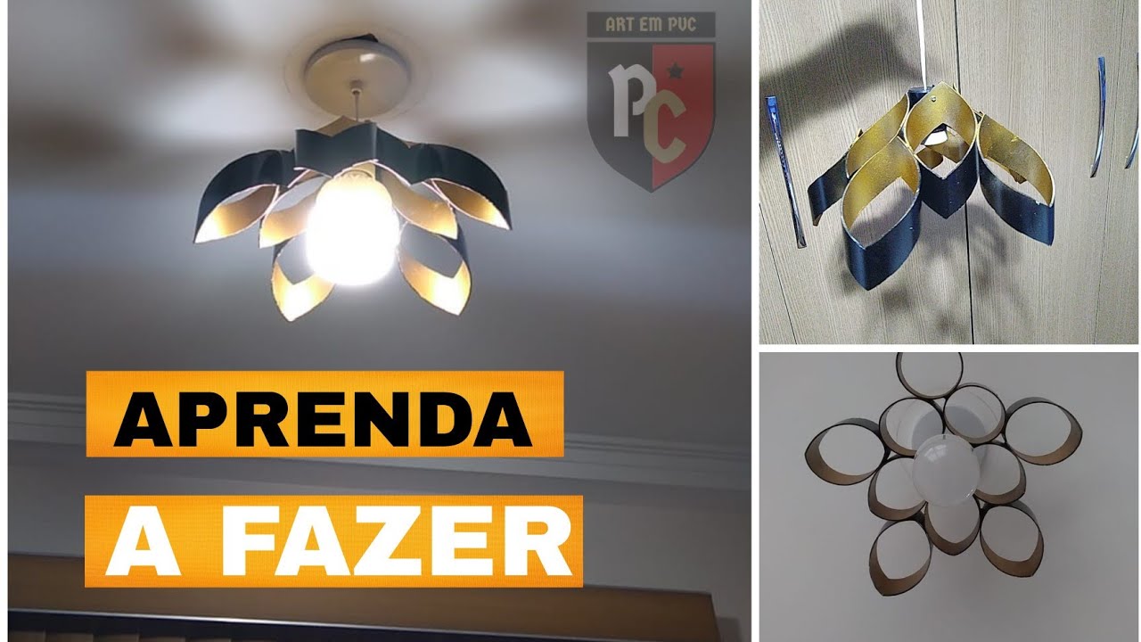 Ganhe dinheiro fazendo Lustre Personalizado eM PVC (aprenda a fazer) cano de 75 mm