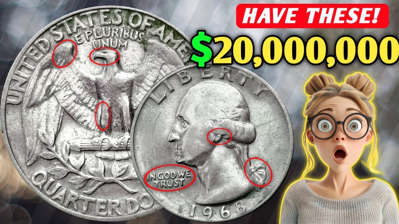 The Most Rare 1968 Error Washington Quarter Coin Value | How Much is a 1968 Quarter Dollar Worth?