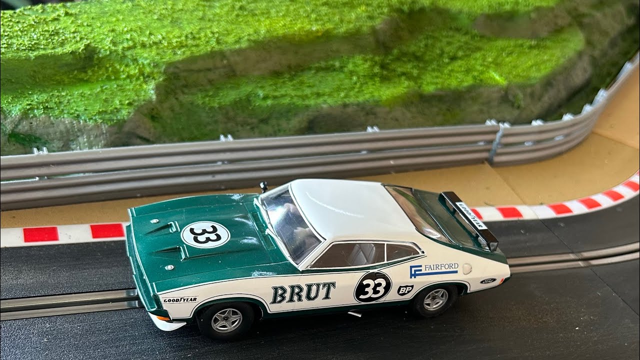 Slot shed layout update, more scenery work! #scalextric #slotcars #slotcarsareback