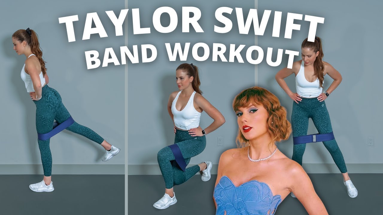 10 Minute Resistance Band TAYLOR SWIFT Workout | Leg and Glute Workout At Home