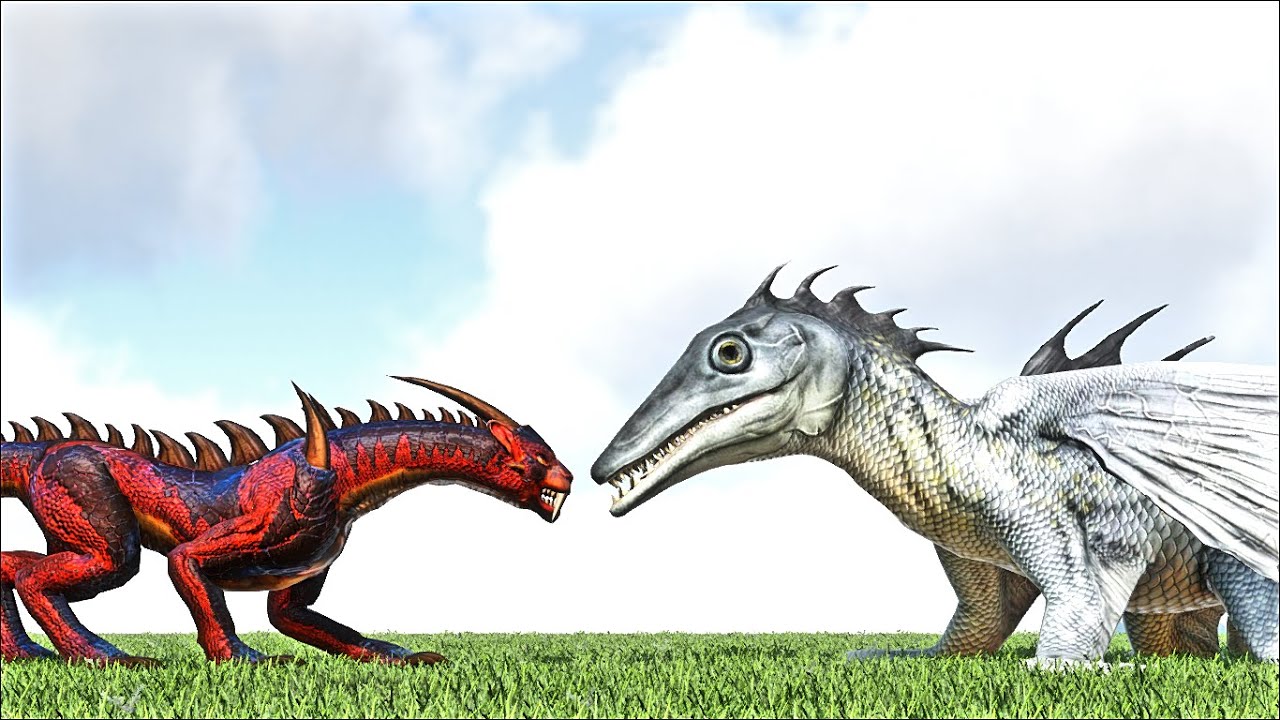 DRIGER DRAGON TIGER VS IKUCHI FISHDRAGON, DRALLION AND MORE (ARK SURVIVAL EVOLVED BATTLE MONSTERS)