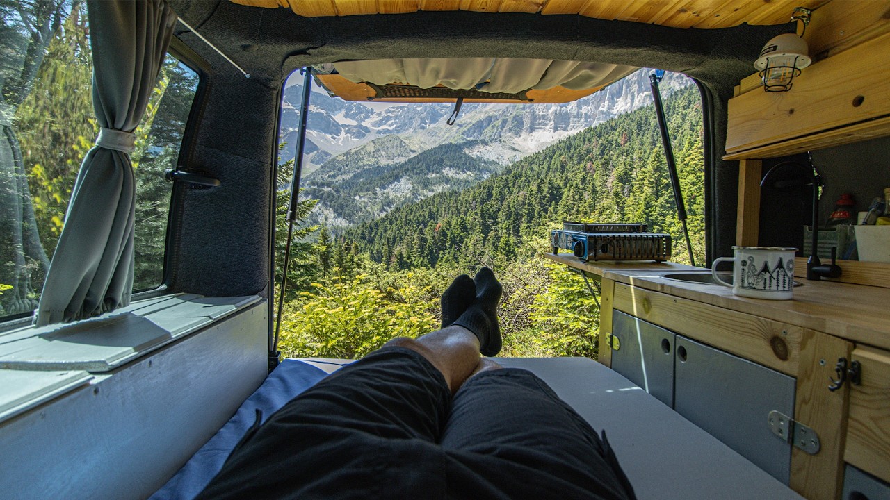 4 Days Alone In The Mountains | Solo Car Camping | Cozy Vanlife