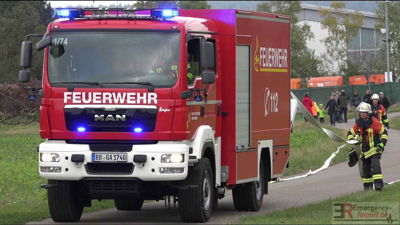 [BRAND AUF REITERHOF] - Großübung Feuerwehr Gärtringen | Nagelneuer GW-L2 -