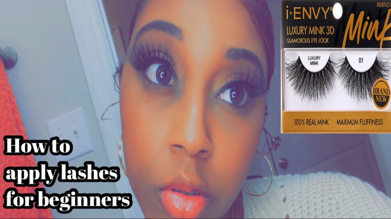 How to apply eyelashes for Beginners | IEnvy Luxury Mink 3D