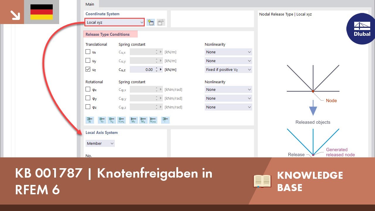 KB 001787 | Knotenfreigaben in RFEM 6