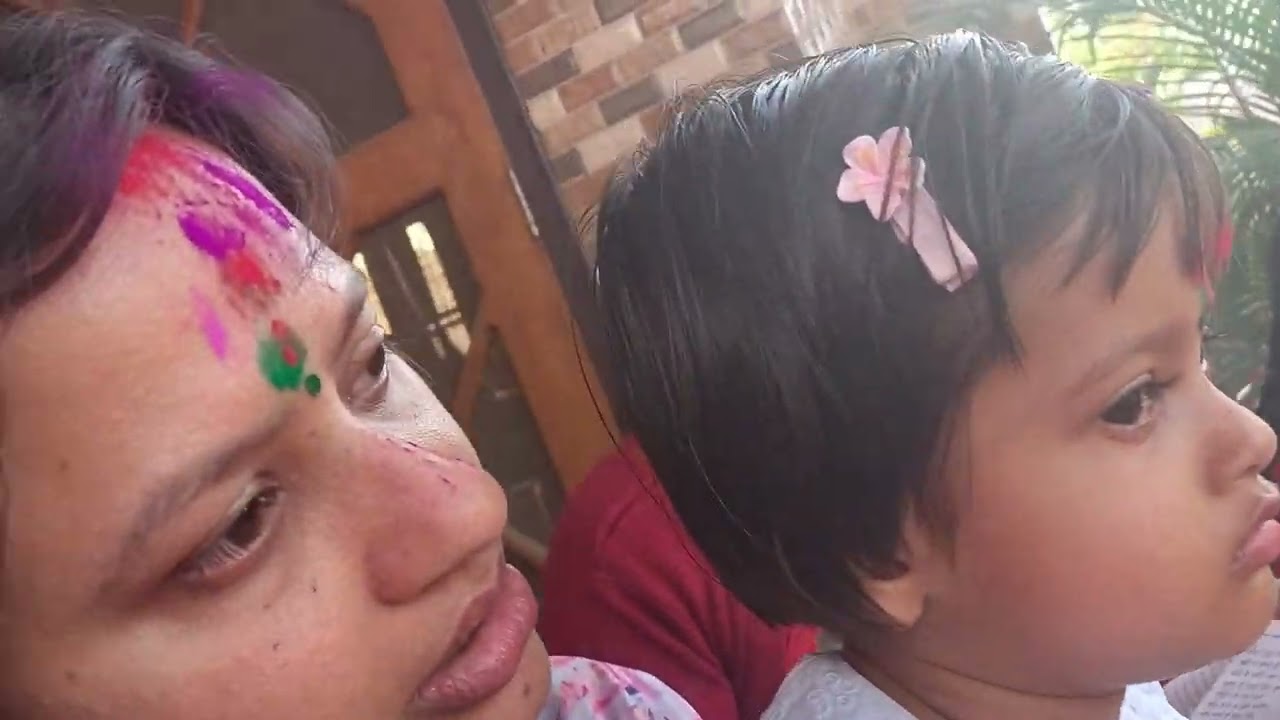Aaj hamare ghar mein Hui ladies Holi 😍