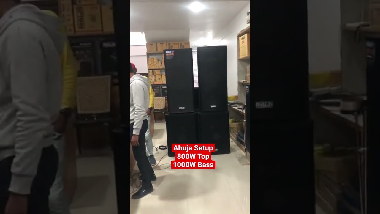 Ahuja Bass 1000 Watt Top 800 Watt dj Setup #ahujaspeaker #ahuja #hindidjsong
