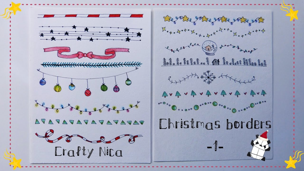 BORDERS AND FRAMES DESIGNS. Borders for Christmas Cards & school projects * Decoration ideas (1)
