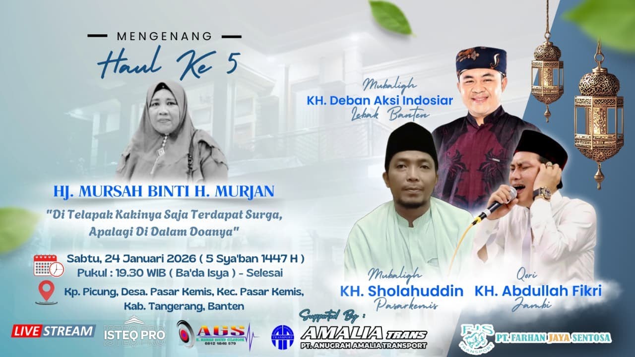 🔴LIVE MEMPERINGATI HAUL KE- 5 HJ. MURSAH BINTI H. MURJAN || SABTU 24 JANUARI 2026