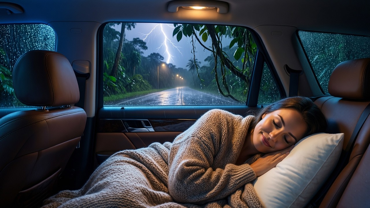 Bruit de pluie pour dormir profondément et se détendre – Fortes pluies et tonnerres pour l'insomnie