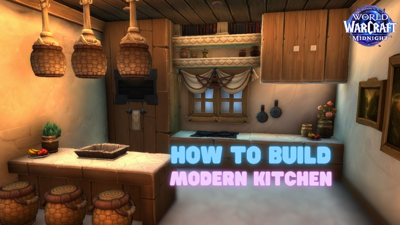 I Built a Modern Kitchen using ONLY Neighbourhood Vendor Items! WoW Housing