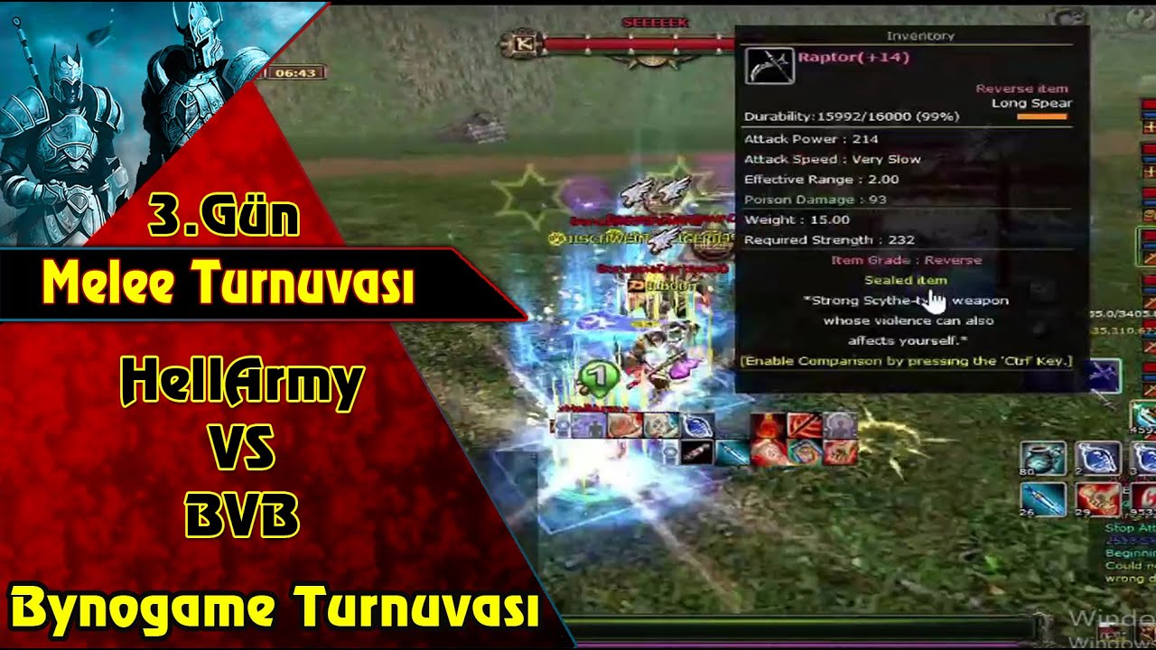 HellArmy VS BVB Melee Turnuvası 3. Gün | Knight Online | Turnuva | PK
