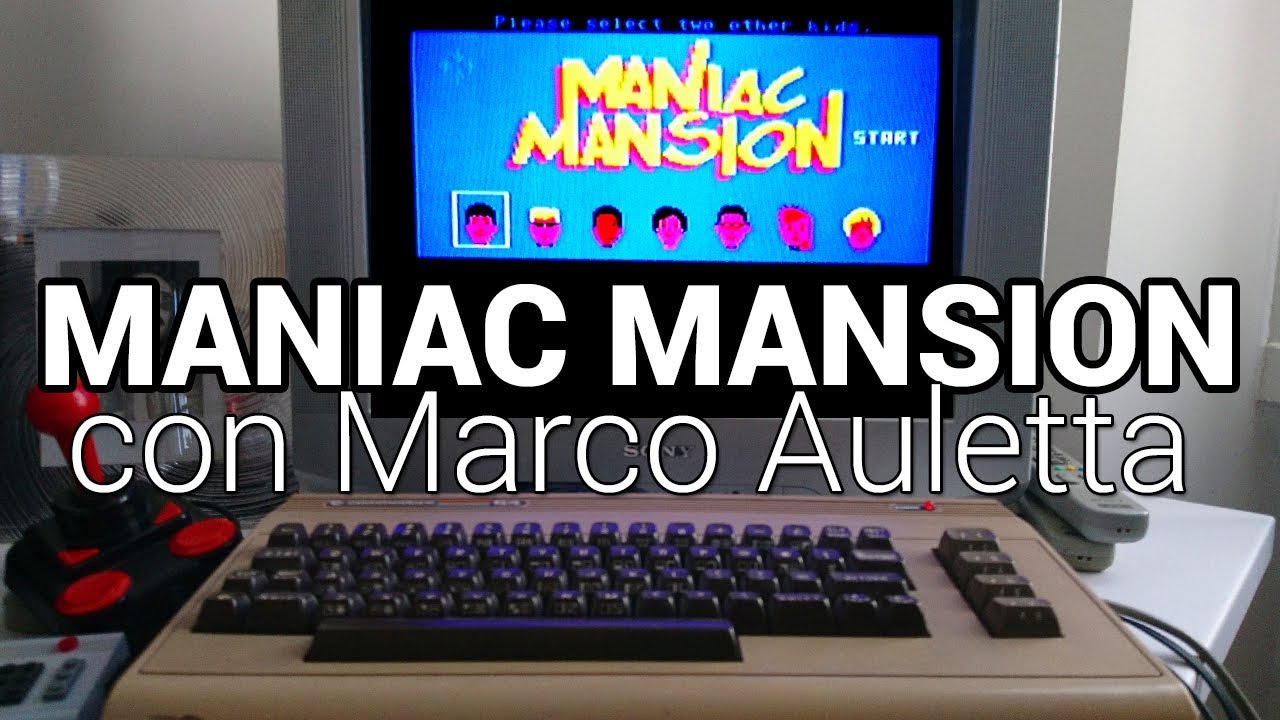 MANIAC MANSION giocato su un vero Commodore 64 con Marco Auletta