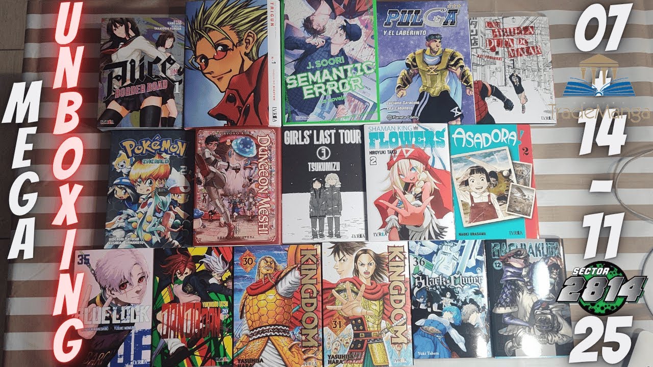 MANGA Unboxing 199: Black Clover, Blue Lock, Dandadan, Gachiakuta, Kingdom, Pokemon + Review TRIGUN