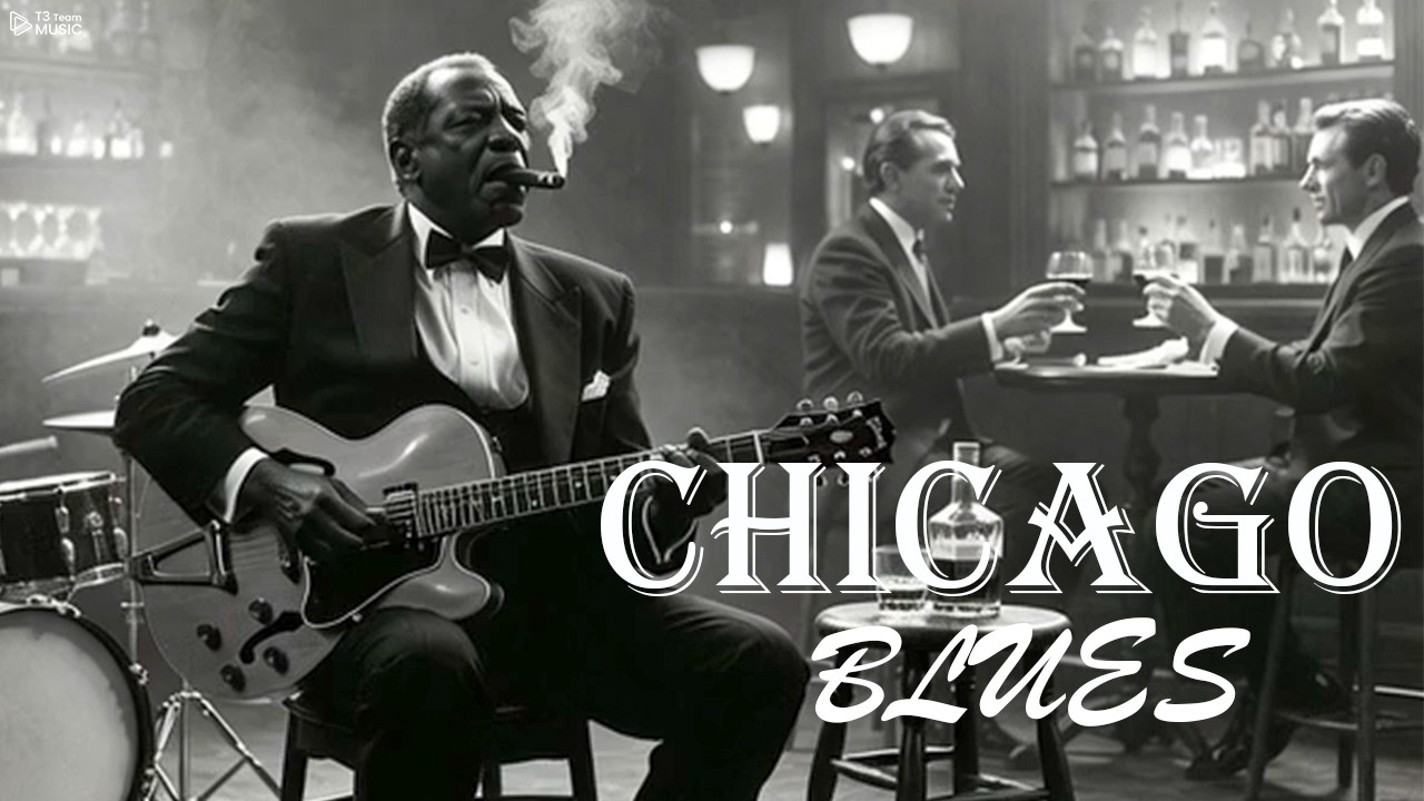 Smoky Bar Blues – Slow Chicago Blues Guitar for Whiskey Nights & Smooth Jazz Vibes
