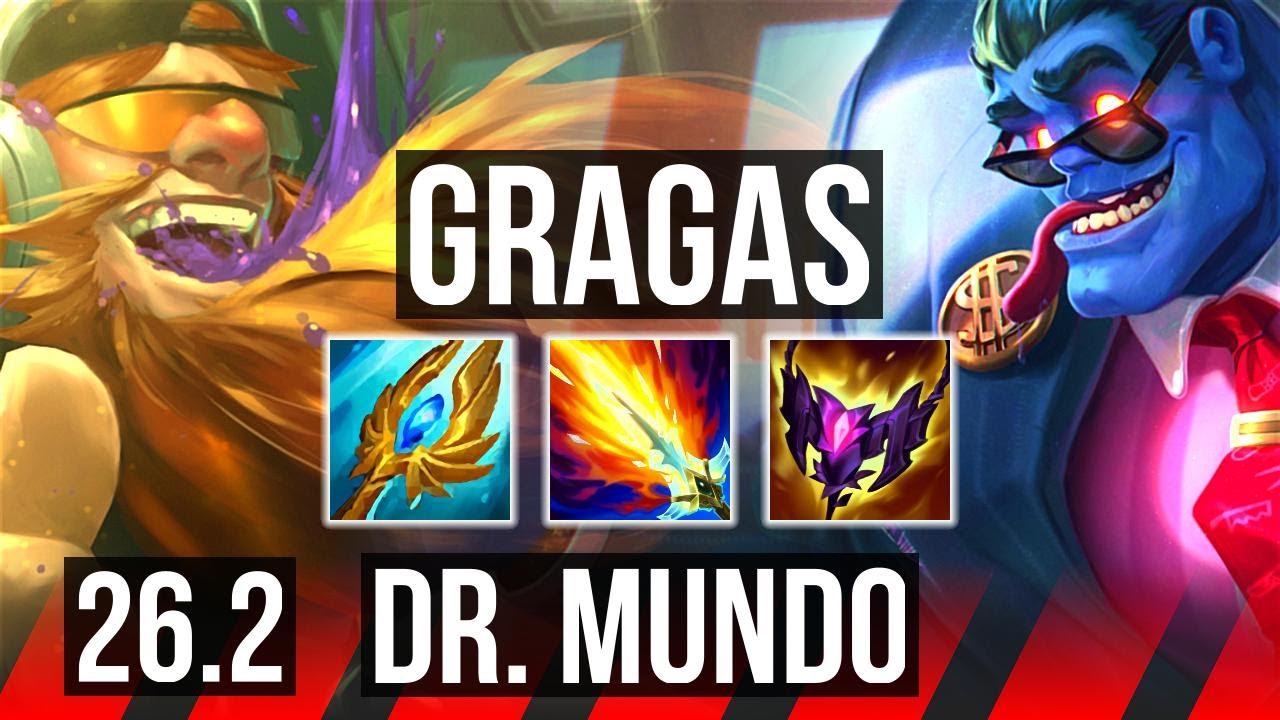 GRAGAS vs DR. MUNDO (TOP) | Good KDA: 16/1/7, 49K damage | EUW Master | 26.2