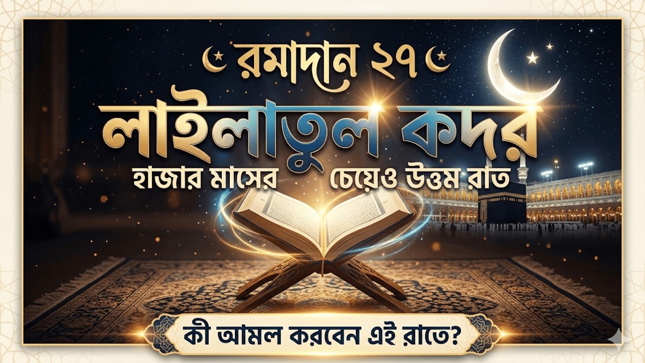 রামাদান ২৭ | লাইলাতুল কদর | হাজার মাসের চেয়েও উত্তম রাত | কী আমল করবেন এই রাতে?