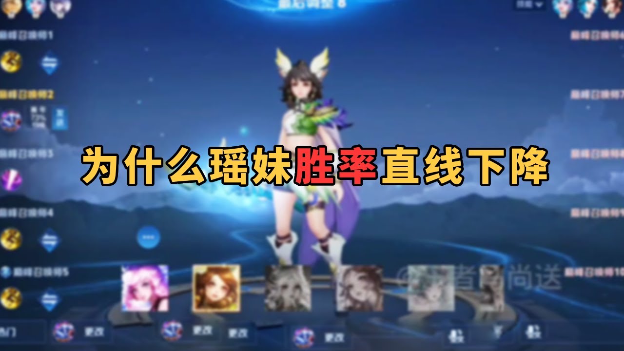 瑶妹胜率直线下降，瑶的断头饭要来了？护盾再次削弱350#王者荣耀 #教学 #娱乐 #女玩家