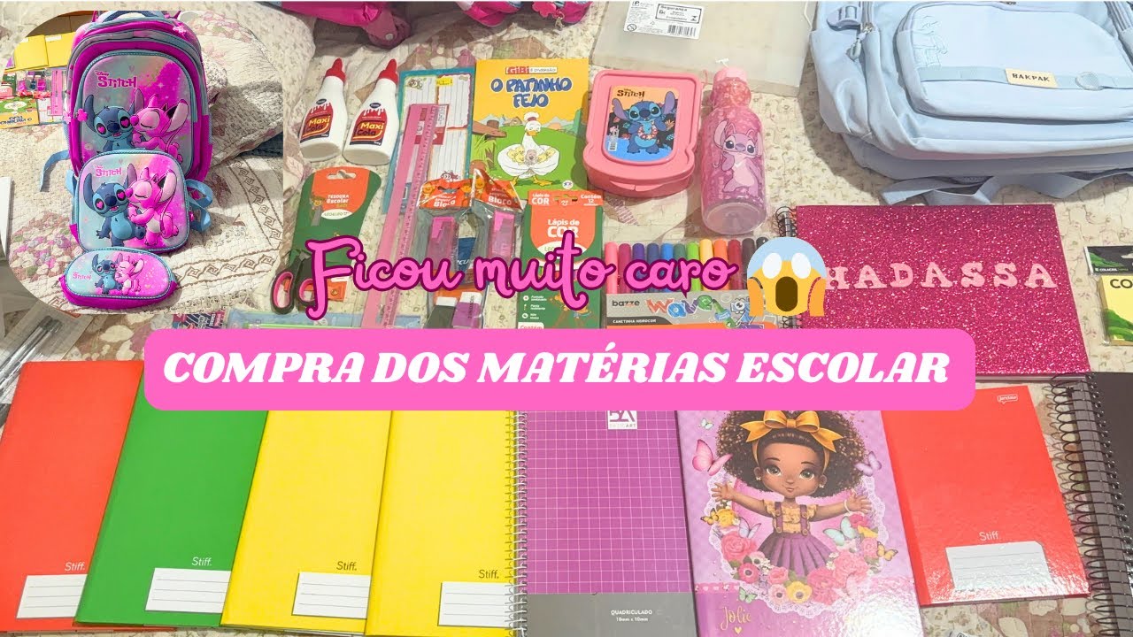 COMPRA DOS MATERIAIS ESCOLAR | PASSEI UM NERVOSO | FIVOU MUITO CARO 😨