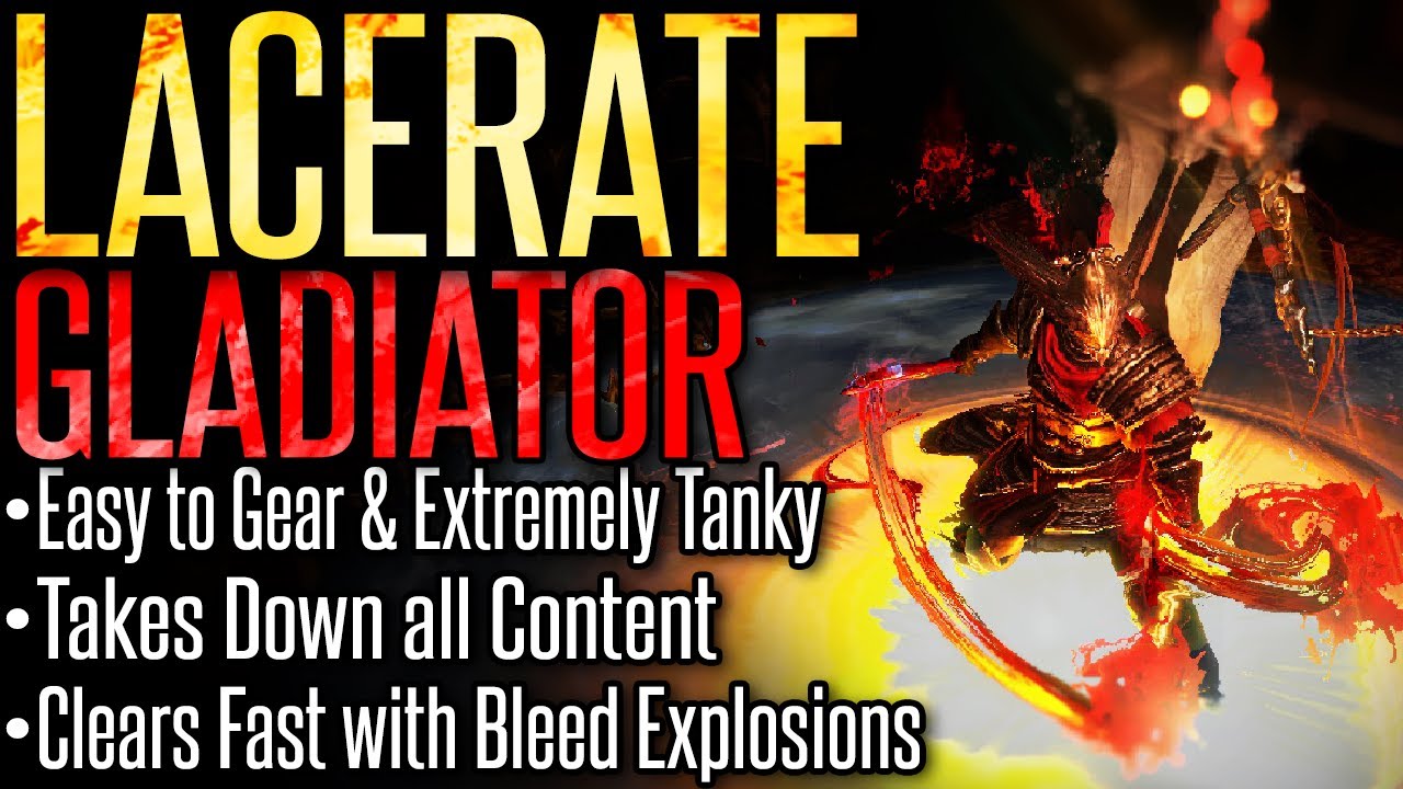 【Path of Exile - Outdated】Lacerate Gladiator –Build Guide– Frantic Melee Destruction!