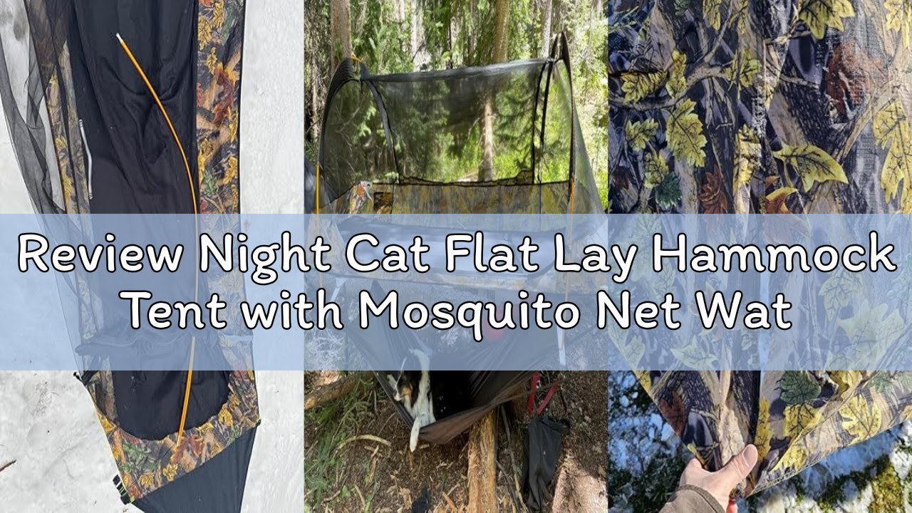 Review Night Cat Flat Lay Hammock Tent with Mosquito Net Waterproof Rainfly Storage Room for 1 Perso
