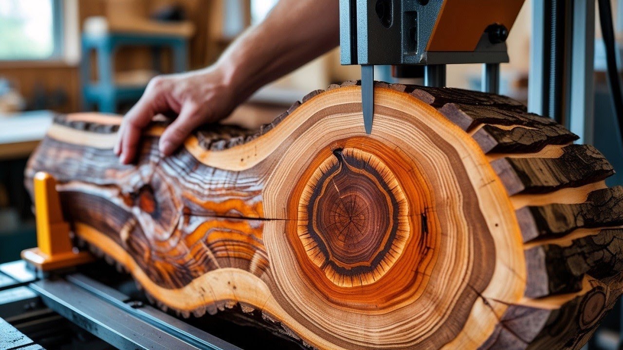 Turning Wood Into Art Masterpiece &ndash; Creating Rustic Handmade Table With Incredibly Glamorous Beauty