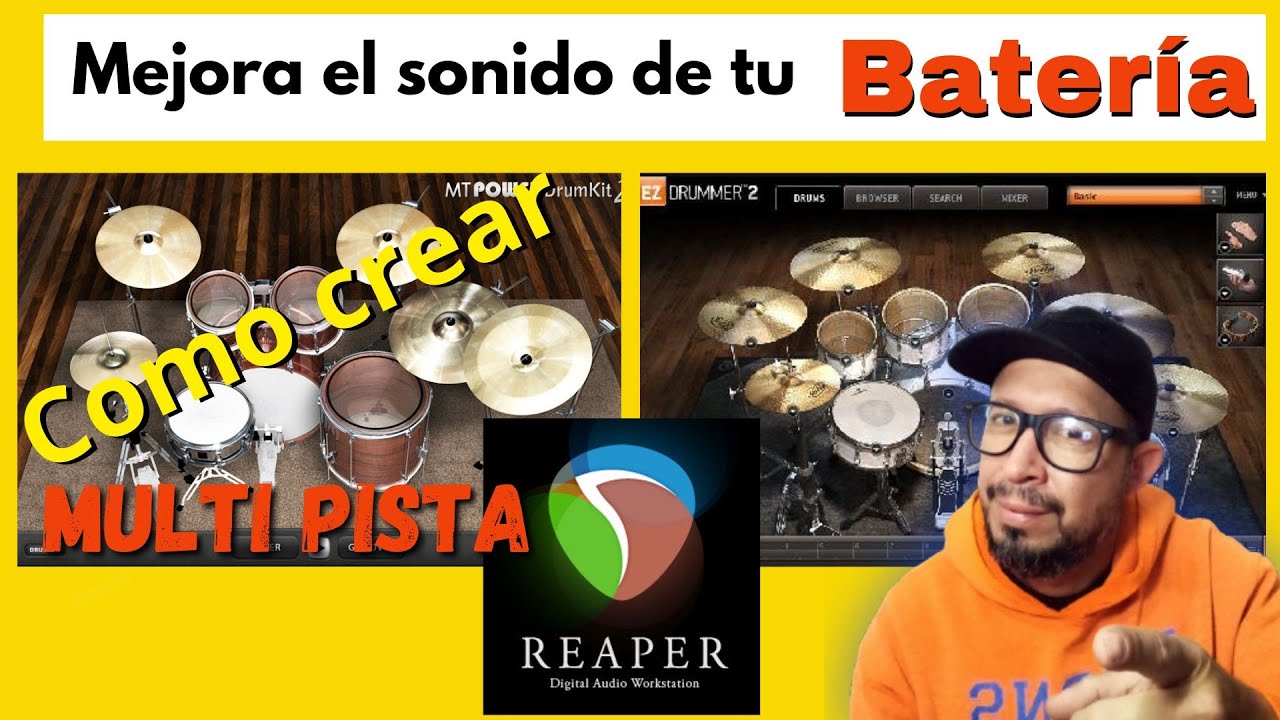 Como hacer MULTI PISTA a baterías en REAPER