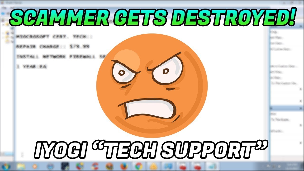 Tech Support Scam / Scammer destroyed!! - 1-888-965-8445 - www.iyogi.com